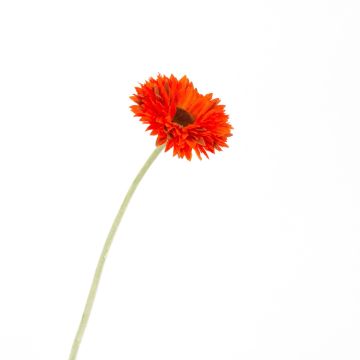 Artificial flower Gerbera CELINA, orange, 18"/45cm, Ø 2.8"/7cm