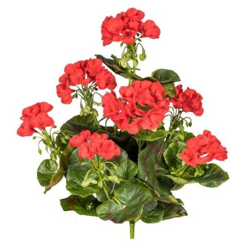Artificial flower Geranium DOLKREN, spike, crossdoor, red, 16"/40cm