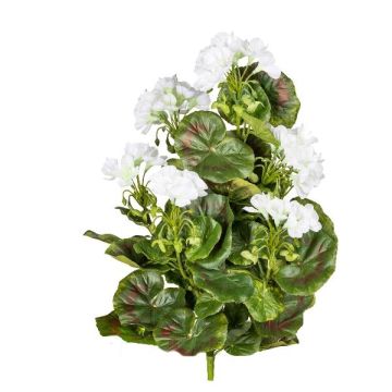 Artificial flower Geranium DOLKREN, spike, crossdoor, white, 16"/40cm