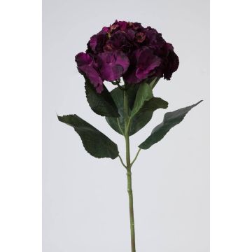 Artificial flower hydrangea ANGELINA, dark purple, 28"/70cm, Ø 9"/23cm