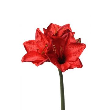 Artificial flower amaryllis BENITA, red, 22"/55cm, Ø 3.9"/10cm