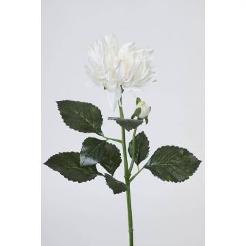 Decorative dahlia MARTINA, white, 75cm, Ø14cm