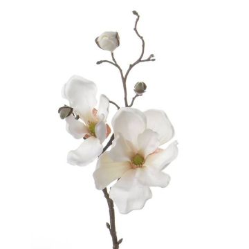 Artificial flower magnolia MALBINE, cream, 20"/50cm, Ø 2.4"-4"/6-10cm