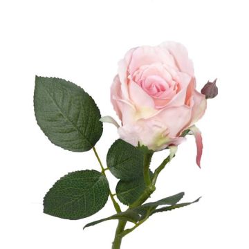 Artificial flower rose VRONI, pink, 12"/30cm, Ø 2.4"/6cm