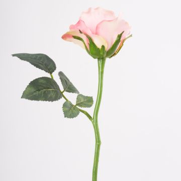 Artificial rose ELLI, pink, 12"/30cm, Ø 2.4"/6cm