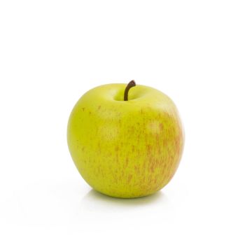 Decorative apple ADALBERO, green-red, 3.1"/8cm, Ø 2.8"/7cm