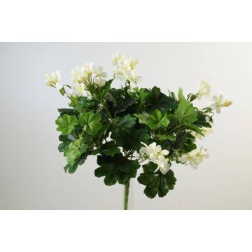 Fake flower Geranium MIA on spike, cream, 16"/40cm, Ø 2"-3.1"/5-8cm