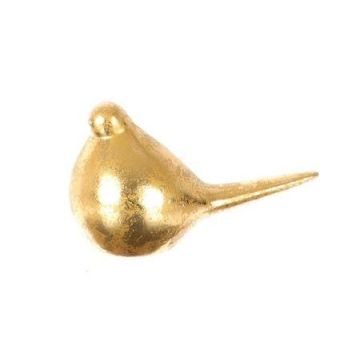 Decorative figurine Bird LICHI made of ceramic, gold, 5.5"x2.4"x3.1"/14x6x8cm Decorative figurine Bird LICHI made of ceramic, gold, 5.5"x2.4"x3.1"/14x6x8cm