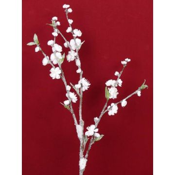 Decorative branch ornamental peach NANTA, flowering, snow, white, 3ft/100cm