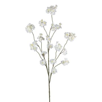 Decorative branch Japanese flowering cherry VORLUN with flowers, white, 4ft/130cm