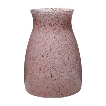 Glass flower vase MAISIE, granite-red, 20cm, Ø14cm