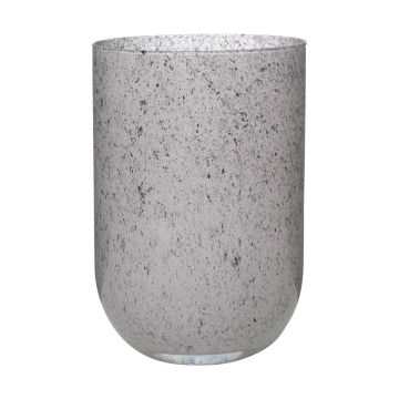 Glass table vase MARISA, granite-grey, 20cm, Ø14cm