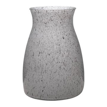 Glass flower vase MAISIE, granite-grey, 20cm, Ø14cm