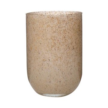 Glass table vase MARISA, granite-sand, 20cm, Ø14cm