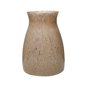 Glass flower vase MAISIE, granite-sand, 20cm, Ø14cm