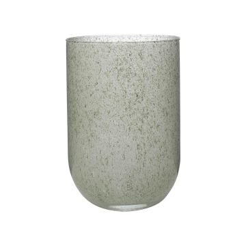 Glass table vase MARISA, granite-green, 20cm, Ø14cm