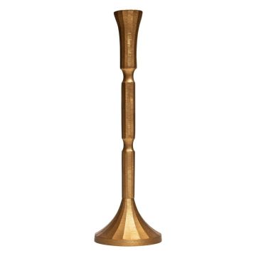 Metal candle holder VENITA, gold, 41,5cm, Ø13cm