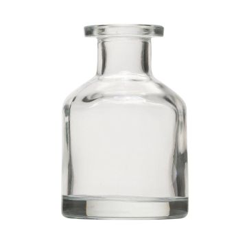 Decorative glass bottle COLUMBANO, clear, 10cm, Ø6,8cm
