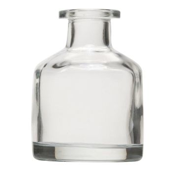 Decorative glass bottle COLUMBANO, clear, 11,2cm, Ø8cm
