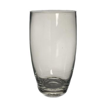 Round glass vase HENRY, clear, 22cm, Ø12cm
