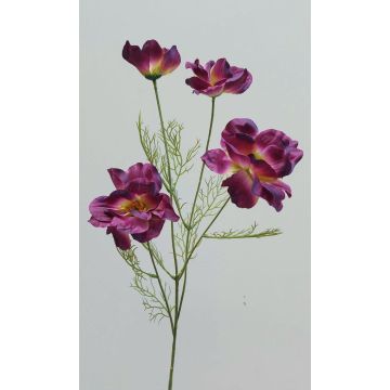Artificial flower branch Cosmos PRESTIOSA, violet-green, 30"/75cm