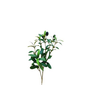 Plastic olive branch NARKADA with fruits, green, 20"/50cm