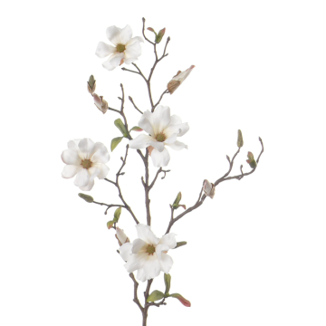 Decorative magnolia MARGA, white, 31"/80cm, Ø 2.4"-3.1"/6-8cm