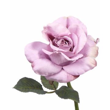 Textile flower rose CIAH, light purple, 12"/30cm, Ø 5"/13cm
