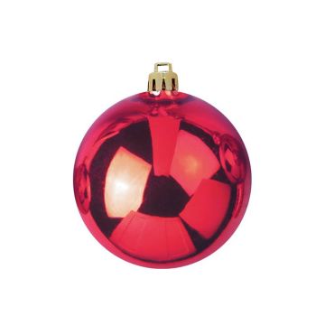 Christmas bauble CANELA, shiny red, Ø 8"/20 cm