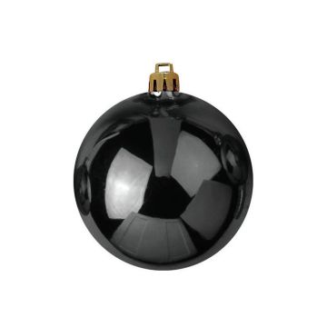 Christmas bauble CANELA, shiny black, Ø 8"/20 cm