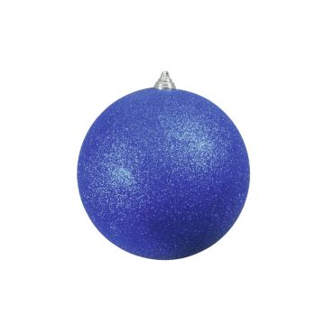 Christmas bauble CANELA, glitter, blue, Ø 8"/20 cm