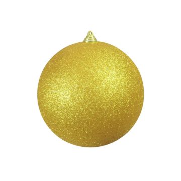 Christmas bauble CANELA, glitter, gold, Ø 8"/20 cm