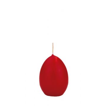 Easter egg candle LEONITA, red, 2.4"/6cm, 1.8"/4,5cm, 7h - Made in Germany