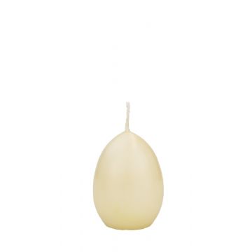 Easter egg candle LEONITA, cream, 2.4"/6cm, 1.8"/4,5cm, 7h - Made in Germany