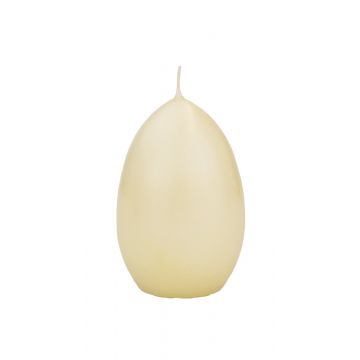 Easter egg candle LEONITA, cream, 9cm, 6cm, 16h - Made in Germany