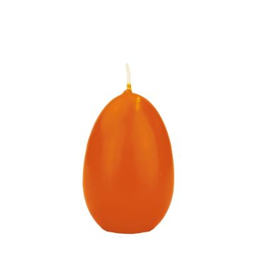 Easter egg candle LEONITA, orange, 3.5"/9cm, 2.4"/6cm, 16h - Made in Germany