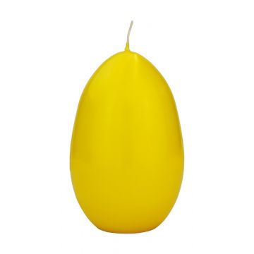 Easter egg candle LEONITA, yellow, 4.7"/12cm, 3.1"/8cm, 40h - Made in Germany