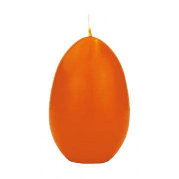 Easter egg candle LEONITA, orange, 4.7"/12cm, 3.1"/8cm, 40h - Made in Germany