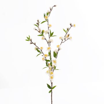 Decorative cherry blossom branch KATHRIN, flowering, white, 26"/65cm