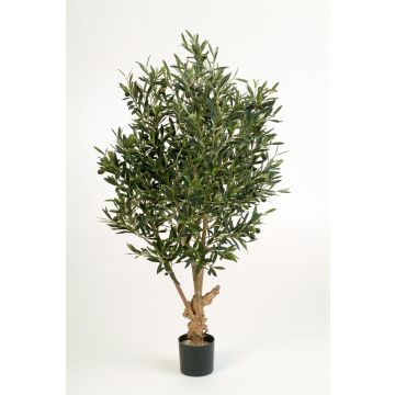 Artificial Olive tree ALEXANDROS, natural trunk, with fruits, 4ft/120cm