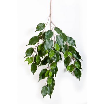 Decorative weeping fig branch SUNIL, flame retardant, green, 30"/75cm