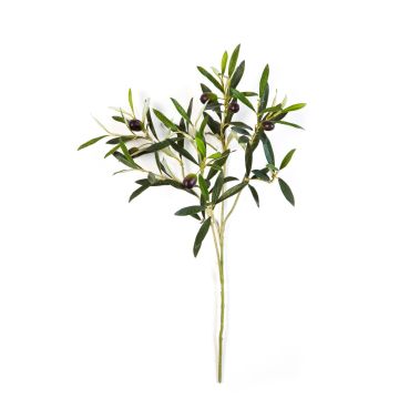 Decorative olive branch KONSTANTINOS, fruit, flame retardant, 20"/50cm