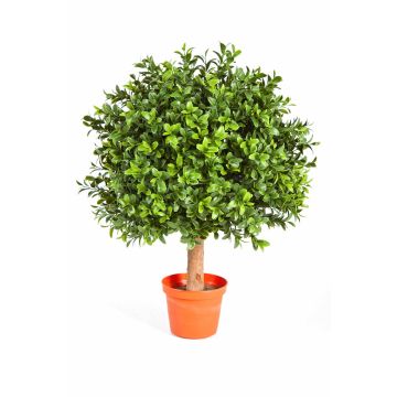 Artificial boxwood ball TOM, real trunk, 18"/45cm, Ø 12"/30cm