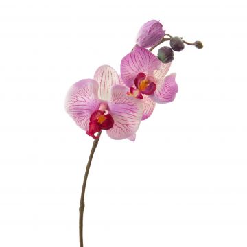 Artificial Phalaenopsis orchid branch VANESSA, pink-fuchsia, 12"/30cm