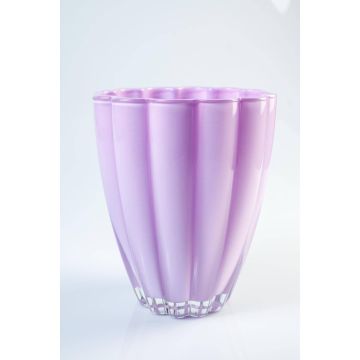 Small glass vase/table vase BEA, purple, 6.69"/17cm, Ø 5.51''/14cm