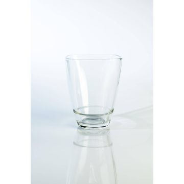 Angular glass vase YULE, clear, 6.69"/17cm x 5.12"/13cm x 5.12"/13cm