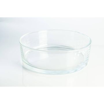 Circular glass bowl / decorative plate VERA AIR, clear, 3.15"/8cm, Ø9.84''/25cm
