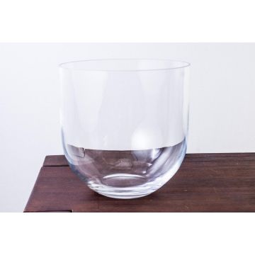 Round glass vase EMMA, clear, 9.06"/23cm, Ø 9.06"/23cm