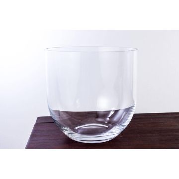 Round glass vase EMMA, clear, 10.63"/27cm, Ø 10.63"/27cm