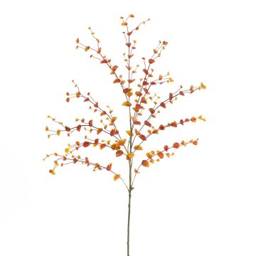 Plastic eucalyptus branch JONKO, orange, 4ft/110cm
